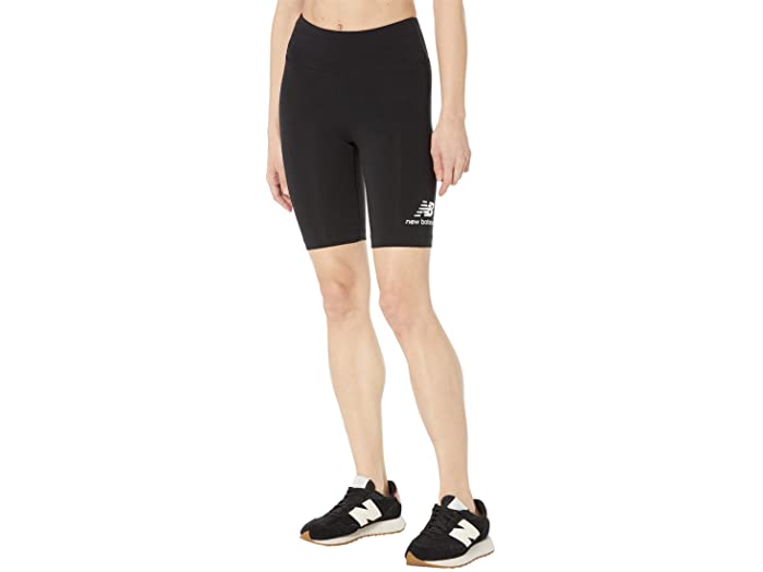 (取寄) ニューバランス レディース エッセンシャル スタック バイカー ショーツ New Balance women Essentials Stacked Biker Shorts Black