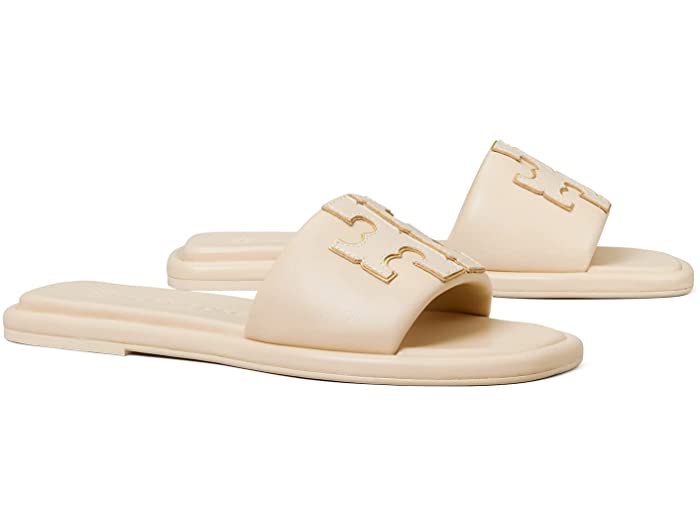 楽天ジェットラグ楽天市場店（取寄） トリーバーチ ダブル T スポーツ スライド Tory Burch Double T Sport Slide Dulce De Leche/Gold