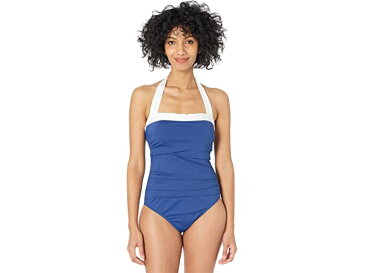 (取寄) ローレン ラルフローレン レディース ベル エア シャード ヘアバンド ワンピース LAUREN Ralph Lauren women Bel Air Shirred Bandeau One-Piece Sapphire