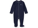 (取寄) ラルフローレン キッズ ボーイズ コットン ジャージ フーテッド カバーオール (インファント) Polo Ralph Lauren Kids boys Cotton Jersey Footed Coverall (Infant) French Navy