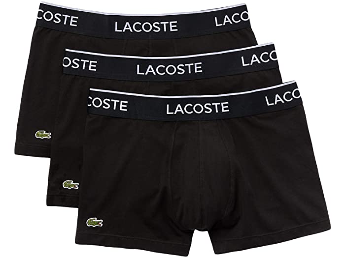 ラコステ パンツ メンズ (取寄) ラコステ メンズ トランクス 3-パック カジュアル クラシック Lacoste men Trunks 3-Pack Casual Classic Black