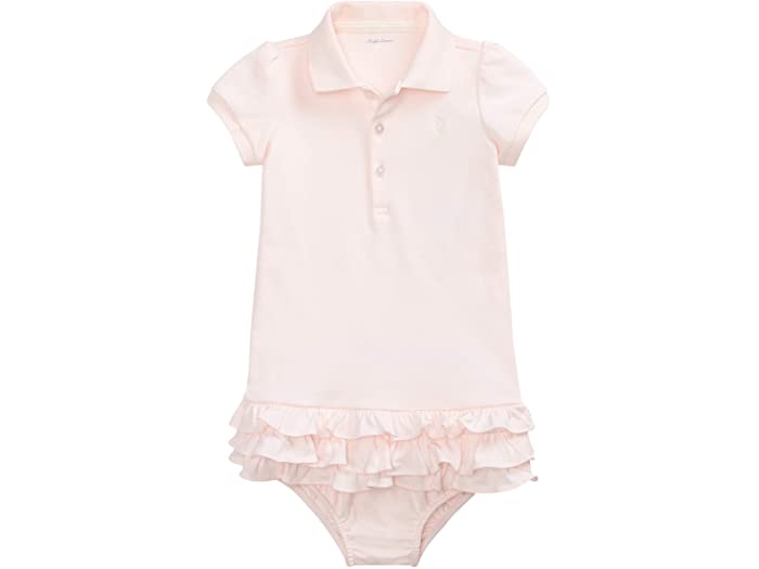 (取寄) ラルフローレン キッズ ガールズ ラッフルド ポロ ドレス アンド ブルーマー (インファント) Polo Ralph Lauren Kids girls Ruffled Polo Dress & Bloomer (Infant) Delicate Pink