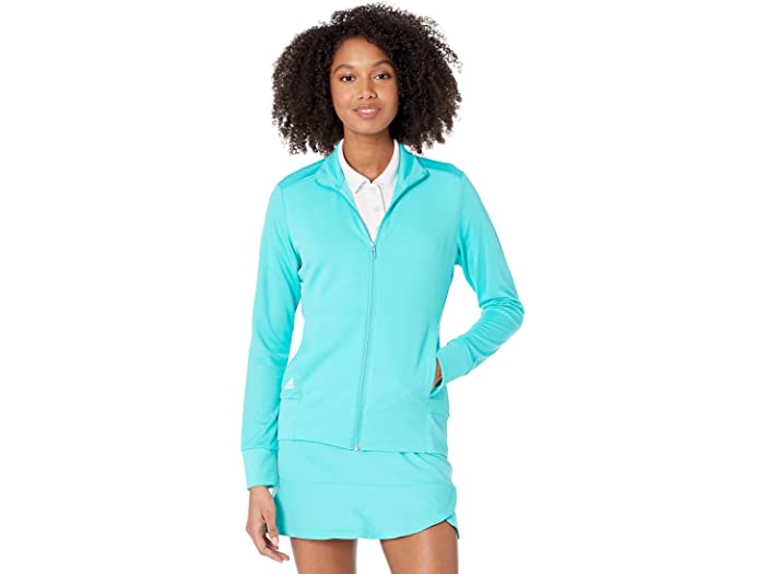 (取寄) アディダス ゴルフ レディース テクスチャー フル ジップ ジャケット adidas Golf women Textured Full Zip Jacket Semi Mint Rush