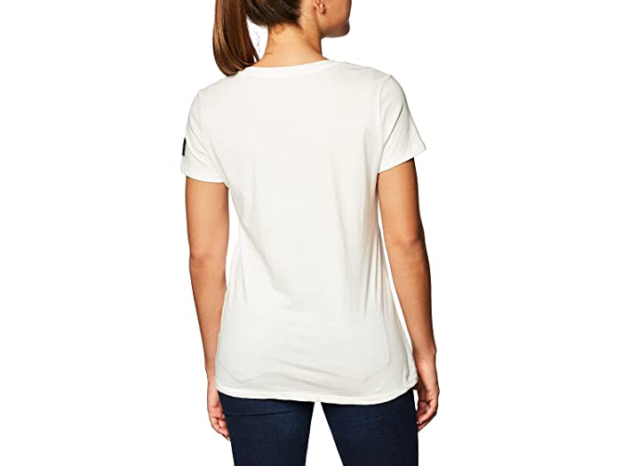 (取寄) カルバンクライン レディース ウィメンズ ショート スリーブ クロップド ロゴ Tシャツ Calvin Klein women Womens Short Sleeve Cropped Logo T-Shirt Off White