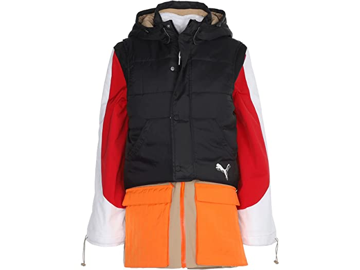 (取寄) プーマ レディース ハイ コート クワッド ジャケット PUMA women High Court Quad Jacket Puma Black/Vibrant Orange