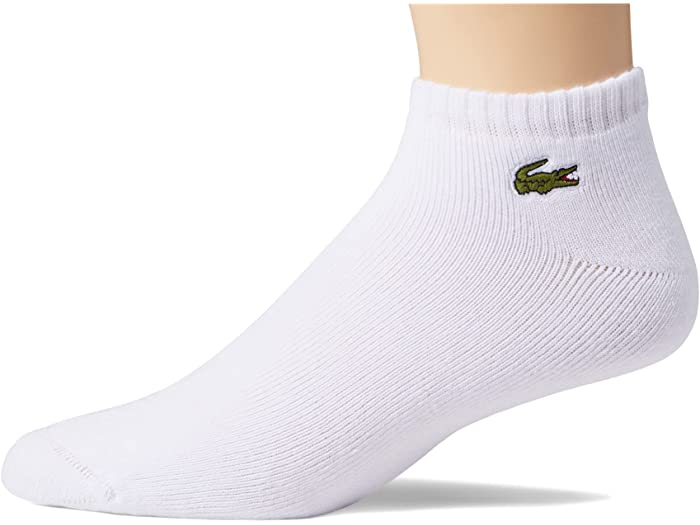 (取寄) ラコステ メンズ グラフィック アンクル ソックス Lacoste men Graphic Ankle Socks White/Silver Chine