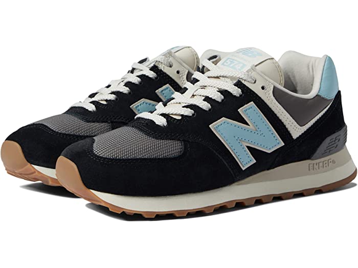 (取寄) ニューバランス クラシックス レディース New Balance Classics women WL574v2 Black/Ocean Haze