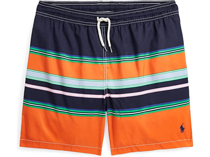 (取寄) ラルフローレン キッズ ボーイズ トラベラー スイム トランクス (ビッグ キッズ) Polo Ralph Lauren Kids boys Traveler Swim Trunks (Big Kids) Old Village Stripe