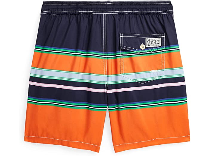 (取寄) ラルフローレン キッズ ボーイズ トラベラー スイム トランクス (ビッグ キッズ) Polo Ralph Lauren Kids boys Traveler Swim Trunks (Big Kids) Old Village Stripe