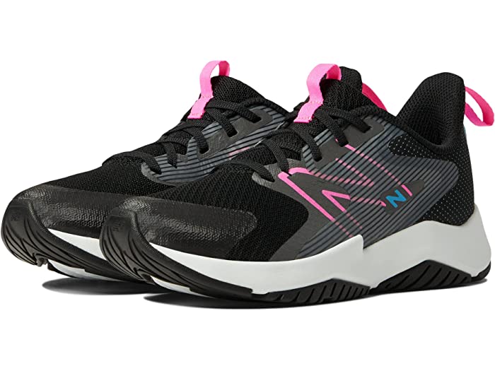 (取寄) ニューバランス キッズ スニーカー ジュニア 子供 靴 ガールズ レイヴ ラン V2 New Balance Kids Rave Run v2 (Little Kid) Black/Vibrant Pink