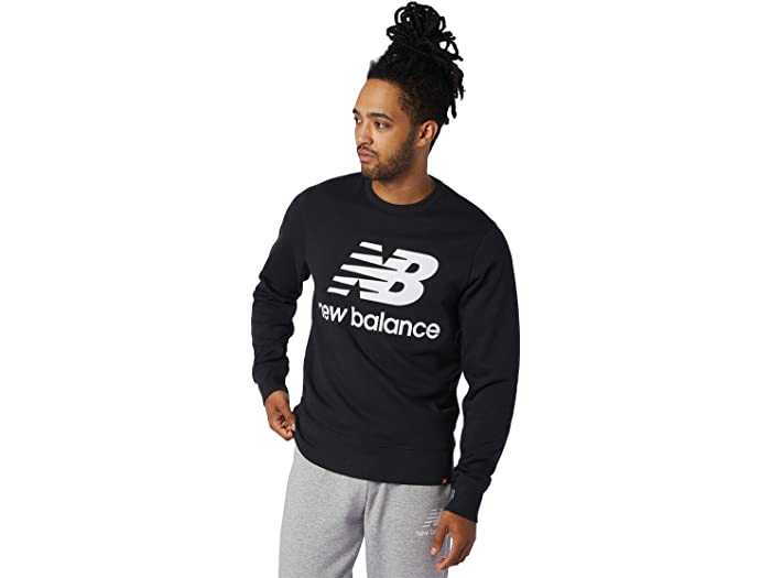 (取寄) ニューバランス メンズ エッセンシャル スタック ロゴ クルー New Balance men Essentials Stacked Logo Crew Black