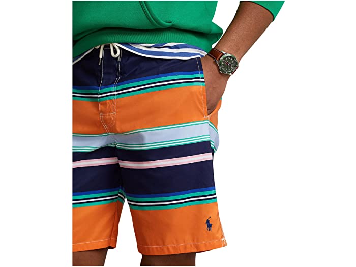 (取寄) ラルフローレン メンズ 8.5インチ カイルア クラシック フィット スイム トランク Polo Ralph Lauren men 8.5-Inch Kailua Classic Fit Swim Trunk Old Village Stripe