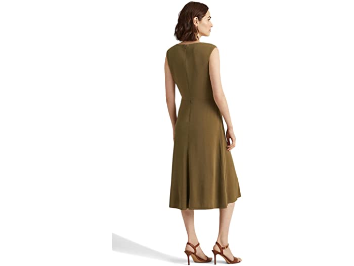 (取寄) ローレン ラルフローレン レディース ツイスト フロント ジャージ ドレス LAUREN Ralph Lauren women Twist Front Jersey Dress Olive Fern