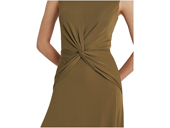 (取寄) ローレン ラルフローレン レディース ツイスト フロント ジャージ ドレス LAUREN Ralph Lauren women Twist Front Jersey Dress Olive Fern