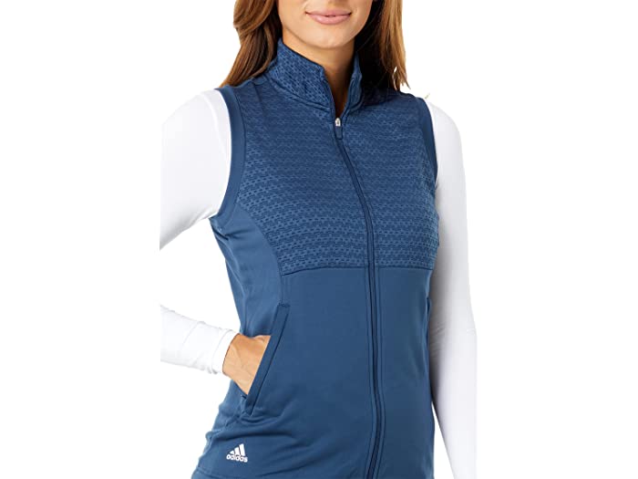 (取寄) アディダス ゴルフ レディース プライムグリーン コールドRdy フル ジップ ベスト adidas Golf women Primegreen COLD.RDY Full Zip Vest Crew Navy