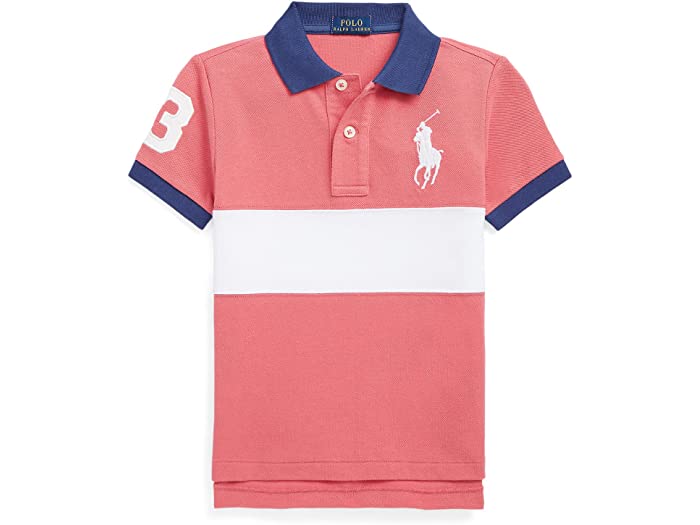 (取寄) ラルフローレン キッズ ボーイズ ビッグ ポニー コットン メッシュ ポロ シャツ (リトル キッズ) Polo Ralph Lauren Kids boys Big Pony Cotton Mesh Polo Shirt (Little Kids) Adirondack Berry Multi