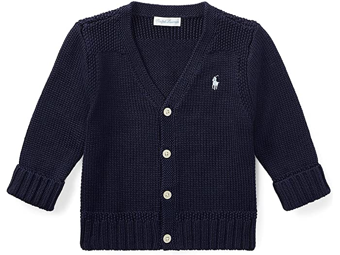 () t[ LbY {[CY R[ Rbg V-lbN J[fBK (Ct@g) Polo Ralph Lauren Kids boys Polo Ralph Lauren Kids Combed Cotton V-Neck Cardigan (Infant) French Navy