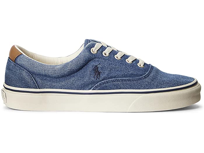 (取寄) ラルフローレン メンズ キートン-ポニー スニーカー Polo Ralph Lauren men Keaton-Pony Sneaker Washed Denim