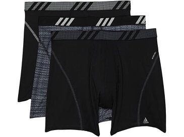 (取寄) アディダス メンズ スポーツ パフォーマンス メッシュ ボクサー ブリーフ アンダーウェア 3パック adidas men Sport Performance Mesh Boxer Brief Underwear 3-Pack Illum Black/Onix Grey/Clear Grey