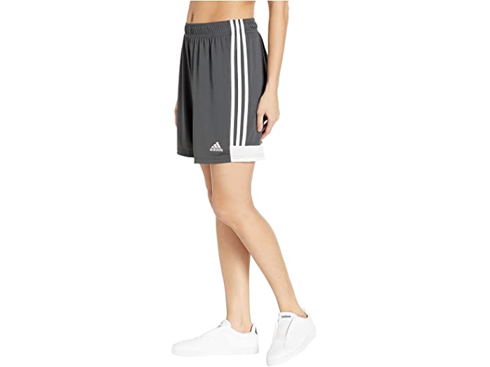 (取寄) アディダス レディース 19 ショーツ adidas women Tastigo 19 Shorts Dark Grey Heather/White