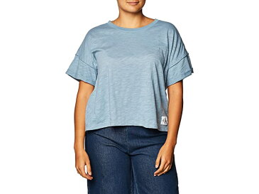 (取寄) カルバンクライン レディース ウィメンズ ショート スリーブ クロップド ロゴ Tシャツ Calvin Klein women Womens Short Sleeve Cropped Logo T-Shirt Blue Nile