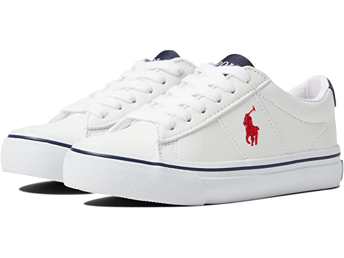 (取寄) ラルフローレン キッズ ボーイズ (リトル キッズ) Polo Ralph Lauren Kids boys Sayer (Little Kid) White Tumbled/Navy/Red Player Pony