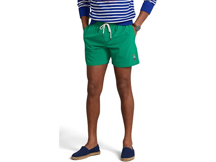 (取寄) ラルフローレン メンズ 5.75インチ トラベラー クラシック スイム トランク Polo Ralph Lauren men 5.75-Inch Traveler Classic Swim Trunk Cruise Green