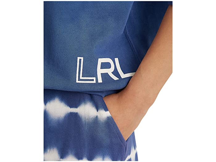 (取寄) ローレン ラルフローレン レディース タイダイ フレンチ テリー スウェットシャツ LAUREN Ralph Lauren women Tie-Dye French Terry Sweatshirt Soft Sapphire/White