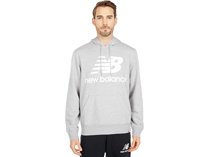 (取寄) ニューバランス メンズ エッセンシャル スタック ロゴ フーディ New Balance men Essentials Stacked Logo Hoodie Athletic Grey