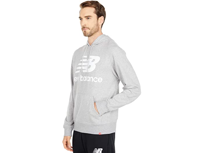 (取寄) ニューバランス メンズ エッセンシャル スタック ロゴ フーディ New Balance men Essentials Stacked Logo Hoodie Athletic Grey