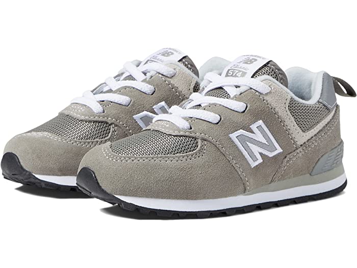 (取寄) ニューバランス キッズ ボーイズ 574 バンジー レース (インファント/トドラー) New Balance Kids boys 574 Bungee Lace (Infant/Toddler) Grey/White