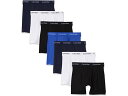 Image of (取寄) カルバンクライン メンズ メンズ コットン ストレッチ メガパック ボクサー ブリーフ Calvin Klein men Mens Cotton Stretch Megapack Boxer Briefs Black (2)/White (2)/Blue Multi (3) 7 Pack