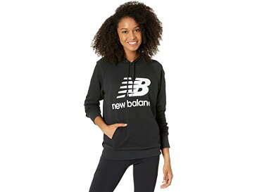 (取寄) ニューバランス レディース エッセンシャル プルオーバー フーディ New Balance women Essentials Pullover Hoodie Black