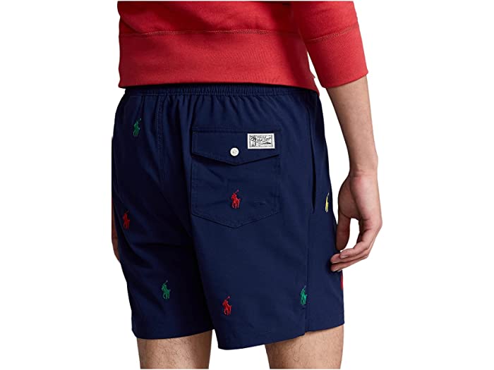 (取寄) ラルフローレン メンズ 5.75インチ トラベラー クラシック スイム トランク Polo Ralph Lauren men 5.75-Inch Traveler Classic Swim Trunk Navy