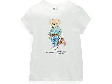 (取寄) ラルフローレン キッズ ガールズ ポロ ベアー コットン ジャージ ティー (リトル キッズ) Polo Ralph Lauren Kids girls Polo Bear Cotton Jersey Tee (Little Kids) Deckwash White