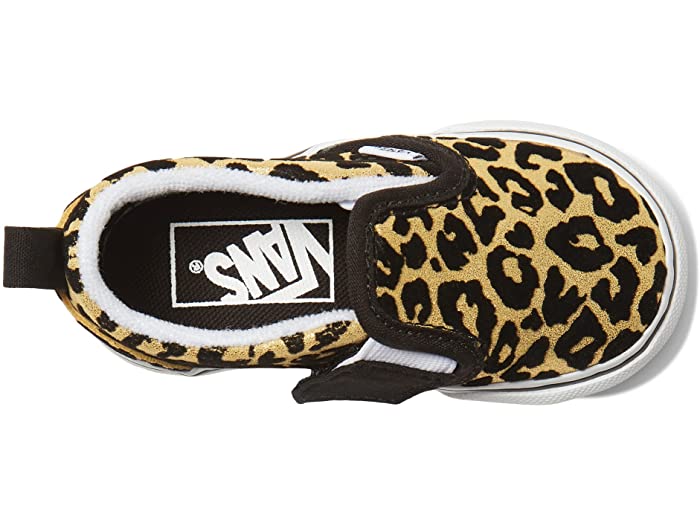 (取寄) バンズ キッズ ガールズ スリップ-オン V (インファント/トドラー) Vans Kids girls Slip-On V (Infant/Toddler) (Flocked Leopard) Black/True White