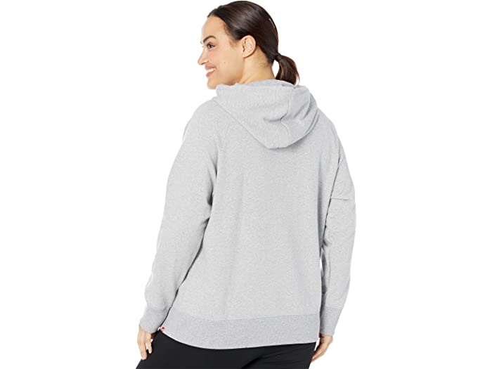 (取寄) ニューバランス レディース プラス サイズ エッセンシャル プルオーバー フーディ New Balance women Plus Size Essentials Pullover Hoodie Athletic Grey