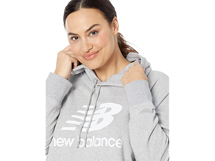 (取寄) ニューバランス レディース プラス サイズ エッセンシャル プルオーバー フーディ New Balance women Plus Size Essentials Pullover Hoodie Athletic Grey