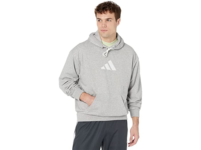 (取寄) アディダス メンズ レジェンズ ヘビーウェイト コットン フーディ adidas men Legends Heavyweight Cotton Hoodie Medium Grey Heather