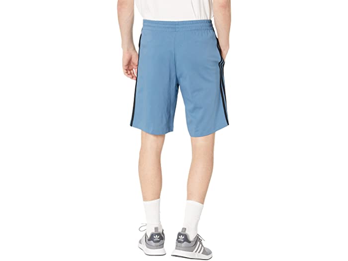 (取寄) アディダス メンズ エッセンシャル 3ストライプ ジャージ ショーツ adidas men Essentials 3-Stripes Single Jersey Shorts Altered Blue/Black