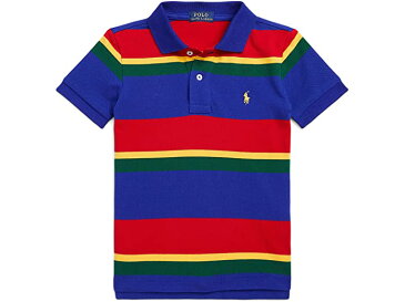 (取寄) ラルフローレン キッズ ボーイズ ストライプド コットン メッシュ ポロ シャツ (リトル キッズ) Polo Ralph Lauren Kids boys Striped Cotton Mesh Polo Shirt (Little Kids) Heritage Royal Multi