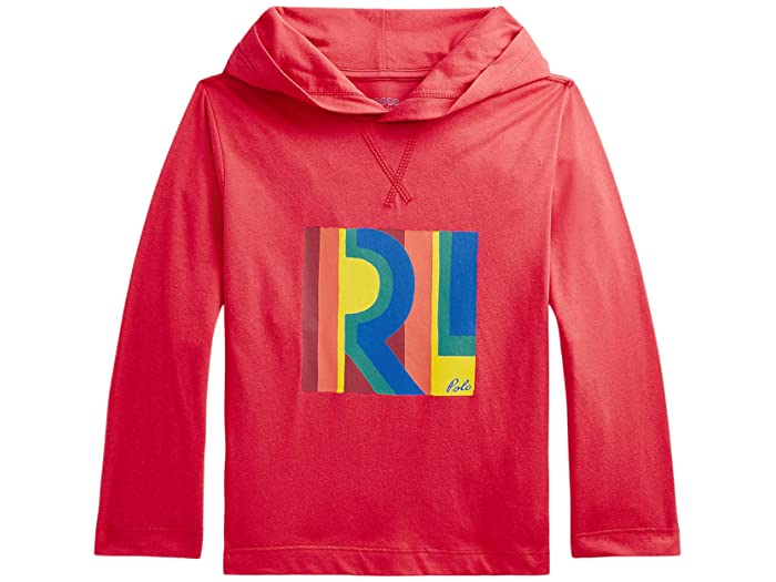 (取寄) ラルフローレン キッズ ボーイズ ロゴ コットン フーデット ティー (トドラー) Polo Ralph Lauren Kids boys Logo Cotton Hooded Tee (Toddler) Starboard Red