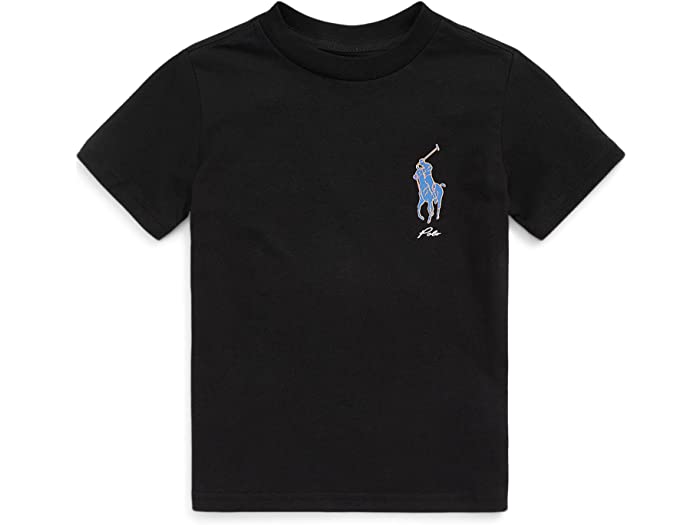 (取寄) ラルフローレン キッズ ボーイズ ビッグ ポニー コットン ジャージ ティー (リトル キッズ) Polo Ralph Lauren Kids boys Big Pony Cotton Jersey Tee (Little Kids) Polo Black