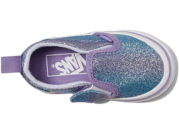 (取寄) バンズ キッズ ガールズ スリップ-オン V (インファント/トドラー) Vans Kids girls Slip-On V (Infant/Toddler) (Ombre Glitter) Multi/True White