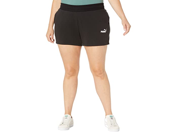 (取寄) プーマ レディース プラス サイズ エッセンシャル 4 スウェットショーツ PUMA women Plus Size Essentials 4 Sweatshorts PUMA Black