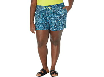 (取寄) ノースフェイス レディース プラス サイズ プリンテッド クラス V ショーツ The North Face women Plus Size Printed Class V Shorts Beta Blue Lichen Print