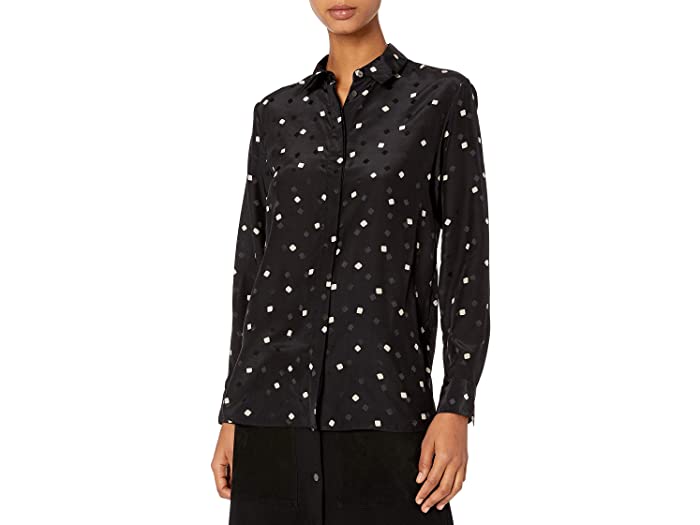 (取寄) セオリー レディース ウィメンズ クラシック ストレート ボタン ダウン シャツ Theory women Womens Classic Straight Button Down Shirt Black Multi