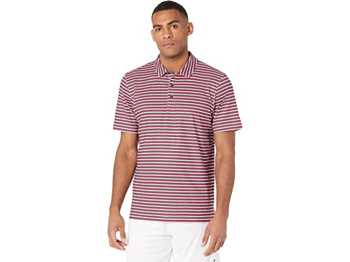 (取寄) プーマ ゴルフ メンズ フリー ストライプ ポロ PUMA Golf men Volition Free Stripe Polo Bright White/Ski Patrol