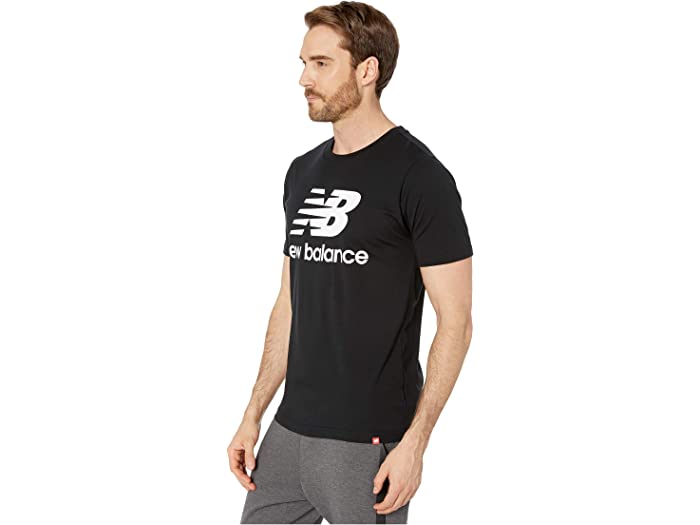 (取寄) ニューバランス メンズ エッセンシャル スタック ロゴ ティー New Balance men Essentials Stacked Logo Tee Black