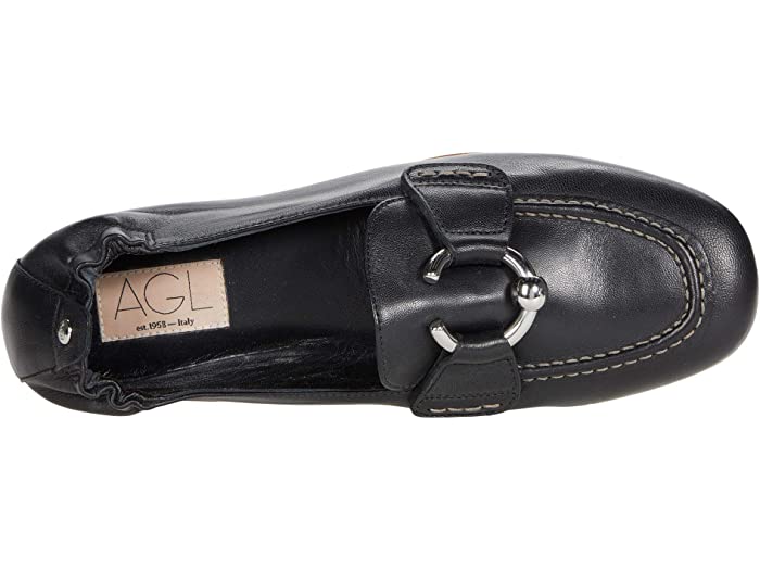 (取寄) AGL シェリル モカシン AGL Sheryl Moccasin Black